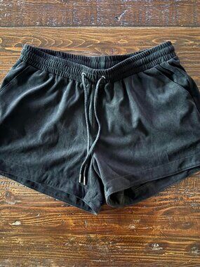black only suede feeling shorts, bought in greece